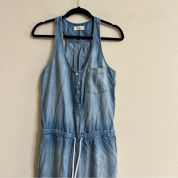 Bella Dahl Jumper Denim Jumpsuit Size Medium - Picture 6 of 8